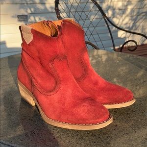 womens' eric michael suede leather western boots